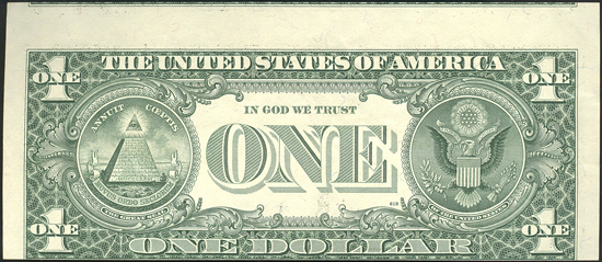 1995 $1 Richmond with Misalignment Error, Fr# 1921E - AU