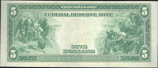 1914 $5 Cleveland Blue Seal Fr# 859B - ChCU