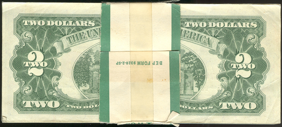 Pack of 100 1963 $2 Fr# 1513 - CU