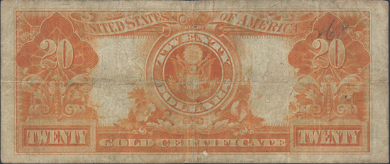 1922 $20 Star Fr# 1187 - PMG VF-20/paper pull, stains, annotation