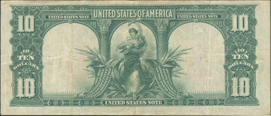 1901 $10 Bison Star Fr# 122 - PCGS VF-25