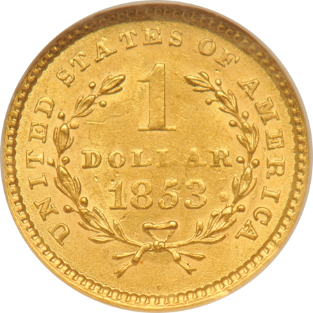 Four different gold dollars