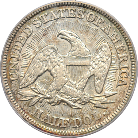 1853 Arrows and Rays PCGS AU-50