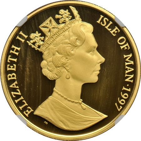 Isle Of Man - 1997 Gold Long-Haired Smoke Cat five coin set, all PR-70 except 1oz PR-69