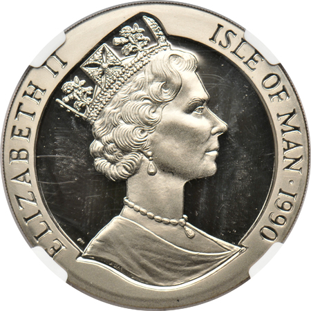 Isle Of Man - Three 1990 Penny Black Coins, Blackened Silver, 1/5C Gold, and 1/5C Blackened Platinum, all NGC PR-70 Ultra Cameo