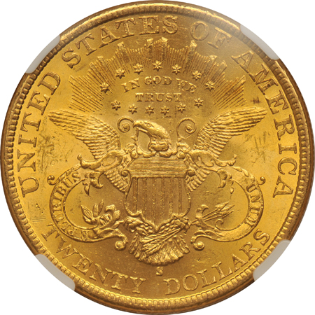 Three Uncirculated Double Eagles certified by NGC