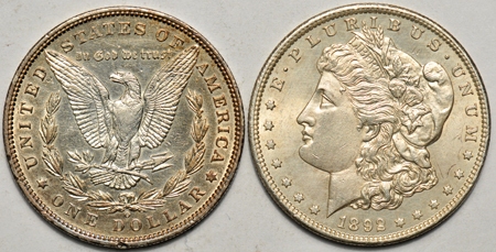 1892-CC and 1895-O with AU details/cleaned