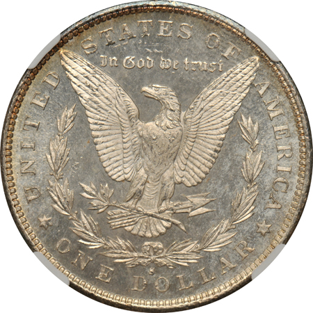 Twelve Morgan dollars graded MS-63 or higher by NGC