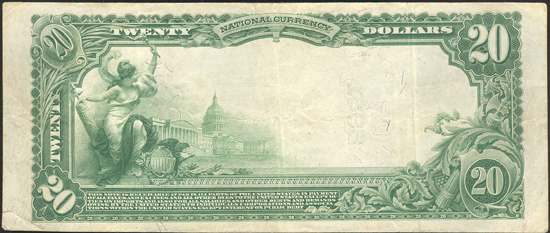1902 $20 Blue Seal - Salisbury, NC Charter #2981 - VF