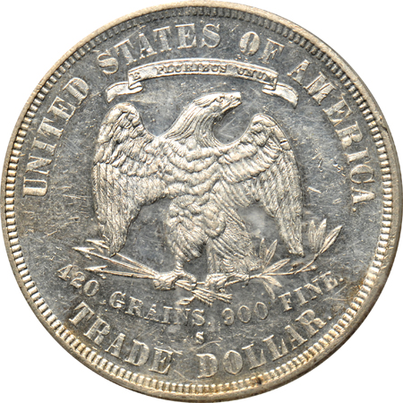 1878-S Trade PCGS AU-55 (green label)