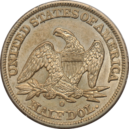 1855-O Arrows Seated Liberty PCGS AU-55 (rattler), and a 1921-D Walking Liberty VG