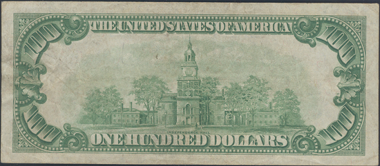 1934 $100 Boston Light Green Seal Star Fr# 2152A* - PMG VF-30/erasure