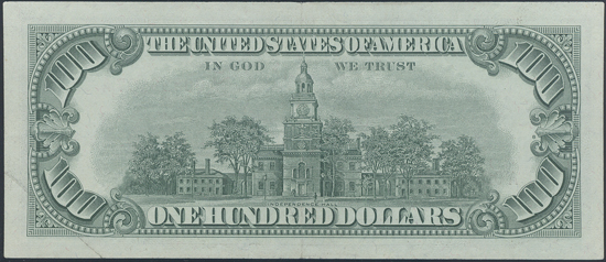 1966-A $100 Fr# 1551 - PMG AU-55