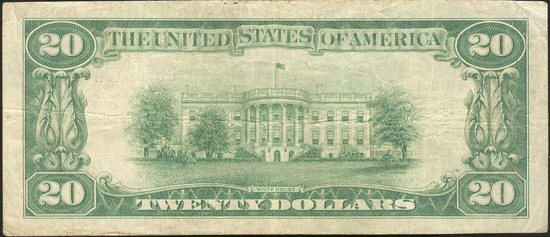1929 $20 Type 1 - Centralia, MO Charter #6875 - F