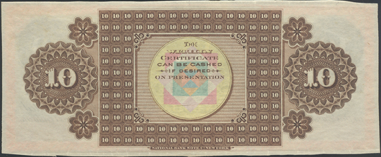 1870s $10 Obsolete, Peoples National Bank Helena, Montana - PMG AU-55EPQ