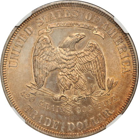 1875 Trade NGC UNC details/improperly cleaned/obverse scratch