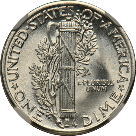 Nineteen Mercury dimes, all NGC MS-67