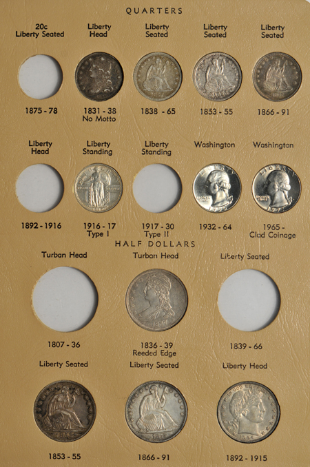 Partial United States type set in a Dansco 7070 album