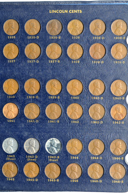 Complete collection of Lincoln cents, including proof-only issues, 1909 VDB through 2014-S, in a Whitman Classic 9112 album