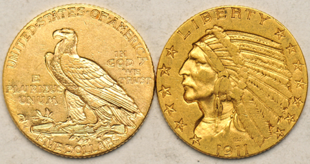 1911-S and 1916-S. both XF