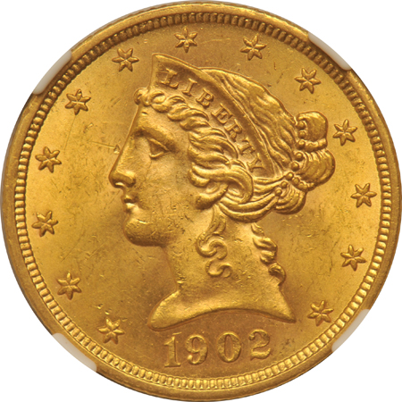 1908 MS-63, 1902 MS-62, and a 1907-D MS-63, all NGC.