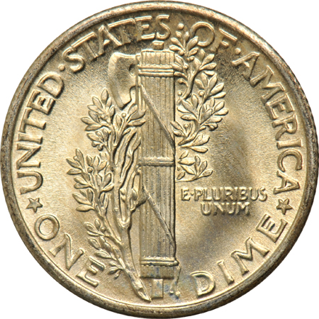 Roll of BU 1936 Mercury dimes