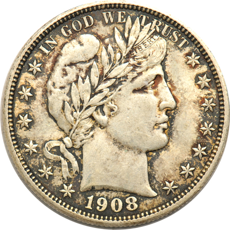 1907-D NGC XF-40, and a 1908 AU