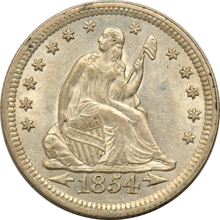 1835 bust quarter NGC XF-45, plus two seated quarters, as described