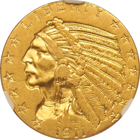 1909 MS-62, and a 1911-S AU-58, both NGC
