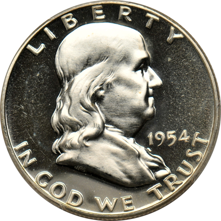 1954 PR-65CAM, and two 1956 Type 2 PR66CAM, all PCGS