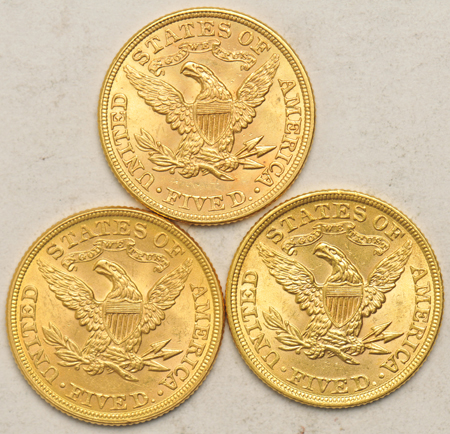 1897, 1899, and 1900, all Uncirculated
