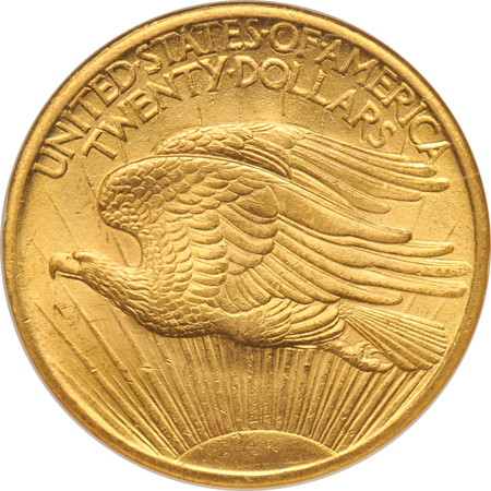 1907 No Motto Saint Gaudens NGC MS-62