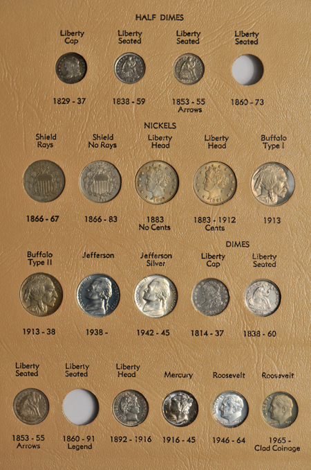 United State type set collection in a Dansco 7070 album