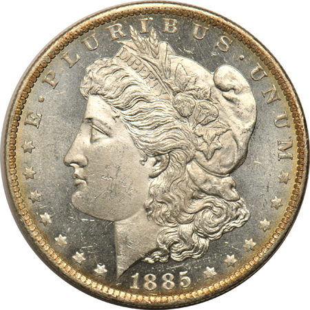 1884-O and 1885-O, both MS-64 PL