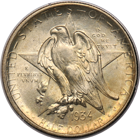 Three silver commemorative half-dollars MS-64, and a 1937 Walking Liberty half-dollar MS-65, all PCGS (rattlers)