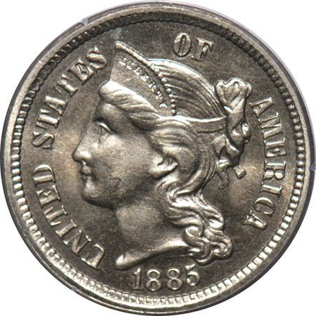 Five US type coins in PCGS rattler holders