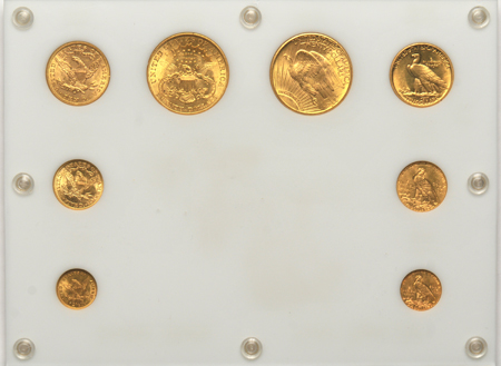 US gold type set in a Capital Plastics holder