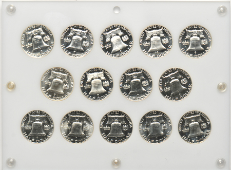 Proof Franklin half-dollar collection in a Capital Plastics holder