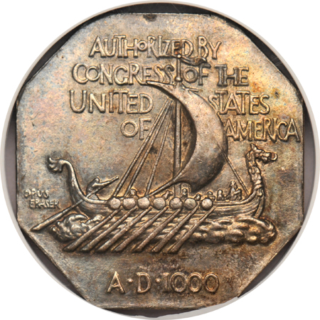1925 Norse-American Silver Thin NGC MS-63
