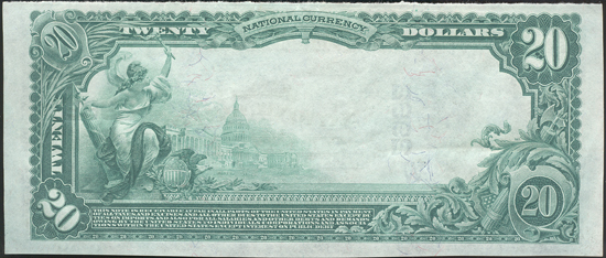 1902 $20 Blue Seal - Idaho Springs, CO Charter #2962 - AU
