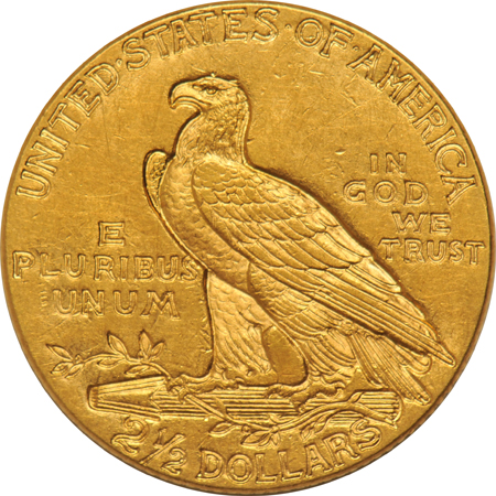 Eight Indian-head quarter eagles, AU/BU