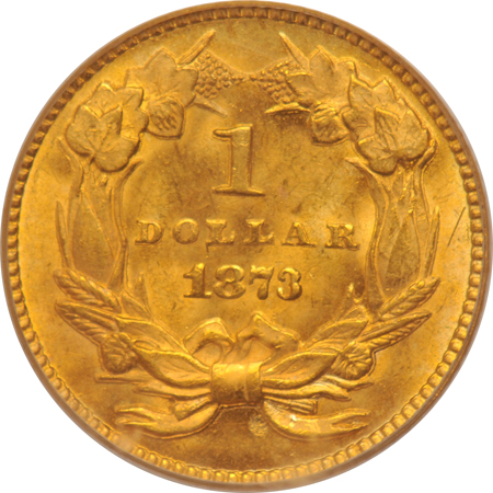 1873 Open 3 PCGS MS-64