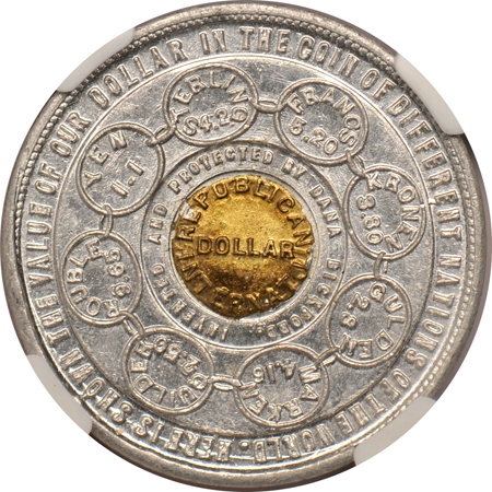 (1897) Bickford Dollar HK-834 NGC MS-66
