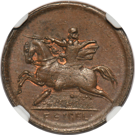 Three certified Uncirculated Civil War tokens