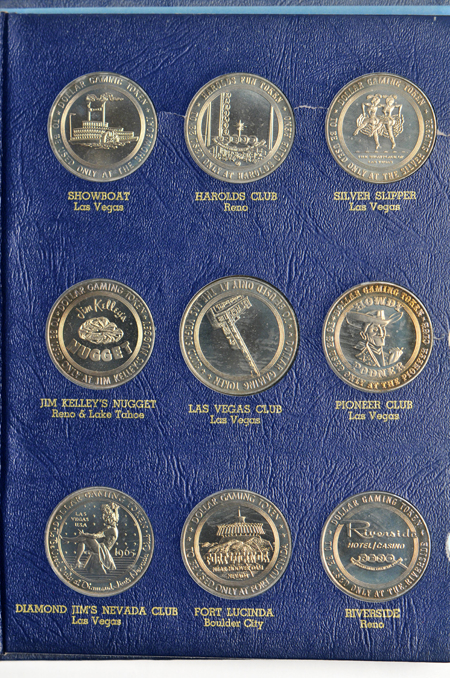 Set of Dollar Gaming Tokens Minted by the Franklin Mint for Nevada Gaming Casinos