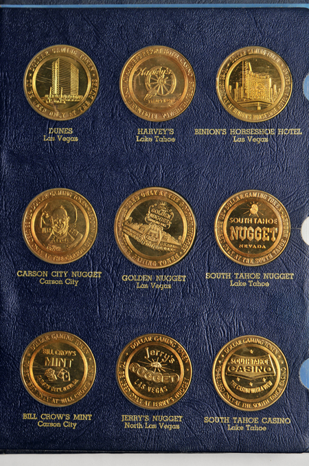 Set of Dollar Gaming Tokens Minted by the Franklin Mint for Nevada Gaming Casinos