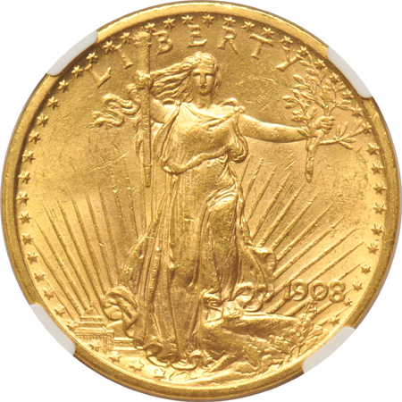 Error 1908 No Motto, Reverse Struck Thru, NGC MS-62