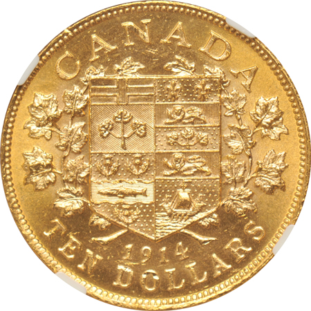 Canada - 1914 $10 Bank of Canada Hoard - NGC MS-63