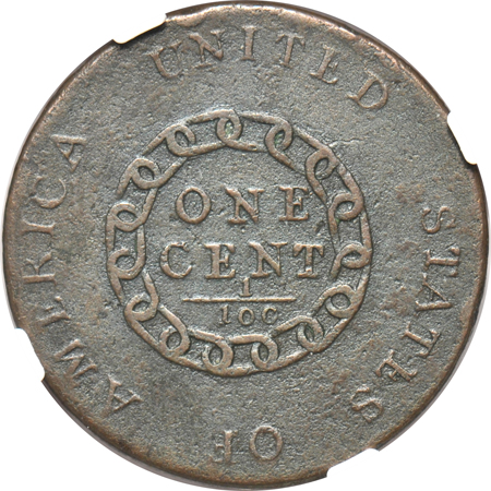 1793 Chain America S-2 NGC VF detail/corrosion
