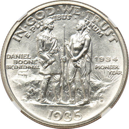 1935/1934 P, D, S Boone set, all NGC MS-65